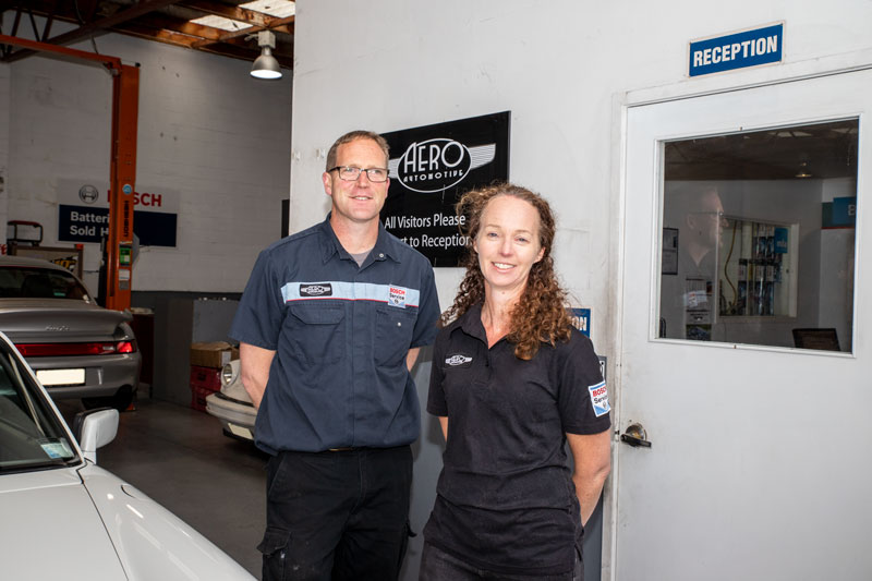 Aero Automotive Mechanic and Owner Stuart and Administrator Bridget